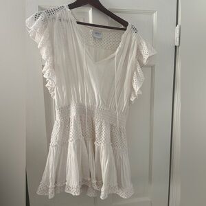 Misa- medium white mini dress (great condition)